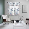 thumbnail image 5 of Sea Turtles Kitchen Curtains Valances and Tiers Set of 3 Retro Watercolor Coral Seaweed Seahorse Tier Curtains and Valance with Rod Pocket for Small Windows, 27.5"x24", 5 of 9