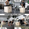 thumbnail image 4 of GoSports Fitness 3 In 1 Adjustable Fitness Wood Plyo Cross Training Launch Box, 4 of 6