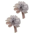 thumbnail image 4 of 2 piezas Bandas para el cabello de flores Bobina de cabello espiral elegante para el favor de la fiesta de cumpleaños gris, 4 of 8