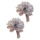 thumbnail image 4 of 2x bandas para el cabello con flores, herramienta de peinado, espiral para el cabello, para recuerdo de fiesta, despedida de soltera gris, 4 of 9