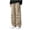 Khaki, variant on Men Metal Tip Drawstring Elastic High Waist Multi Layer Zipper Pocket Wide Leg Quick Dry Woven Cargo Pants Deep Side Slip Pockets Windproof Street Skate Outdoor Casual Trousers XXXXL
