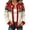 Deep Red, variant on Christmas Womens Fair Isle Sweaters Oversized Open Front Button Down Knit Cardigan Lightweight Vintage Christmas Geometric Print Trendy Fall Winter Outwear Cardigans Brown 3XL