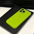 thumbnail image 5 of Customized Initials Fluorescent Green Leather Case For iPhone 15 14 Pro Max 13 12 11 XS MAX XR 7 Plus Luxury Personalised Cover, 5 of 5