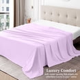 thumbnail image 3 of 400 Thread Count 100% Egyptian Cotton 3-Piece Flat Sheet (1 Flat + 2 Pillow Covers) Size Queen Color Lavender Solid, 3 of 5