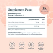 Youtheory Advanced Collagen with Vitamin C - 6000 mg ببتيدات الكولاجين المحللة والأحماض الأمينية - دعم الشعر والأظافر والمفاصل والعظام - 120 قرصًا (إمداد لمدة 20 يومًا)*