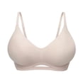 thumbnail image 1 of Virmaxy Womens Wireless Bra Solid Color Soft and Comfortable Gathered Large Bra Solid Color Soft and Comfortable Without Steel Rings Gathering To A Large Bra Gray-1 S, 1 of 2
