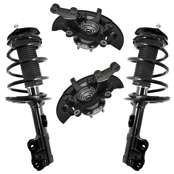 Detroit Axle - Front Steering Knuckles & Wheel Hub Bearings   Struts w/Coil Spring Replacement for 2012-2017 Toyota Camry 2.5L - 4pc Set