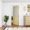 thumbnail image 2 of 32" x 80" 1/2 Lite Tempered Frosted Glass Door Slab, Paintable Interior Shaker, Suitbale For Living Room, Pantry, Laundry Room As Prehung, Pocket Door, French Door, Barn Door, Pine Wood, Unfinished, 2 of 7