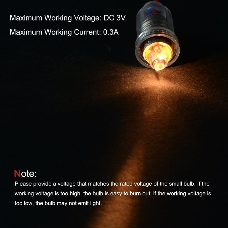 Screw LED Light Bulbs Ruiandsion 10pcs E10 LED Bulb 12V E10 Base Socket 1W White Replace Torch Flashlight Bulbs,Non-Polarity 12V LED Bulbs - Foto 4