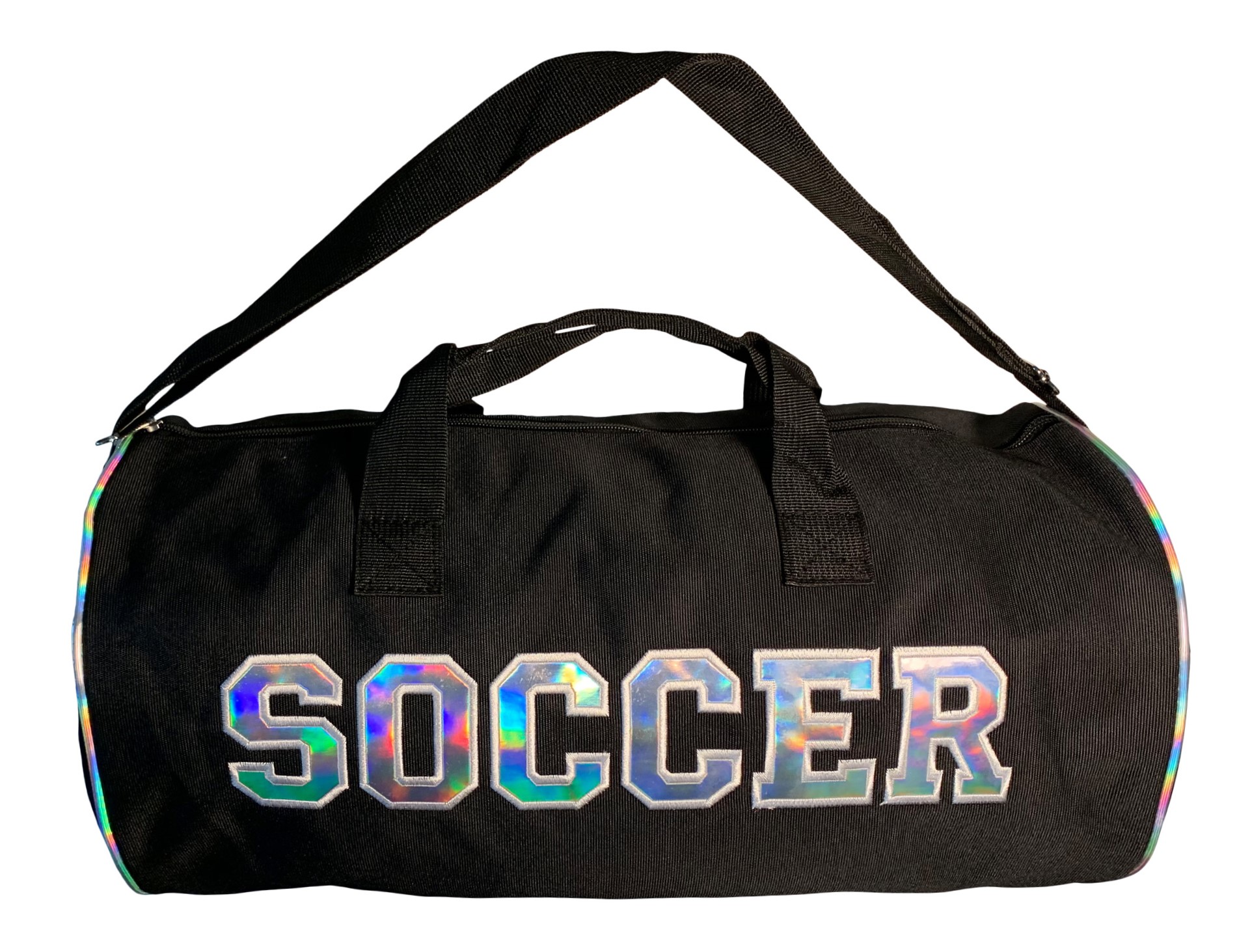 GLOBAL FBA INC Sports Duffel Bag Soccer Gym Bag with Pockets 18 Black