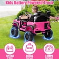 thumbnail image 4 of 12V Powered Ride on Car Toy, Ford Bronco Raptor Kids Electric Vehicle Car with Parent Remote, Battery Powered Ride on Truck for Boys Girls w/ Rear Wheel Suspension, Bluetooth, Pink, 4 of 7