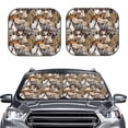 thumbnail image 2 of Balery 2 Piece Cut Cats Car Windshield Sun Shade|Foldable Front Windshield Shade for Car Front Window for Most Sedans SUV Truck-Small, 2 of 7