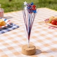 thumbnail image 3 of Bomd 4th of July Patriotic Artificial Berry Stem Picks Red White and Blue Stars Flowers Decoration, Pentagram Faux Berry Branches for Home Office Restaurant Vase Decor, 3 of 9