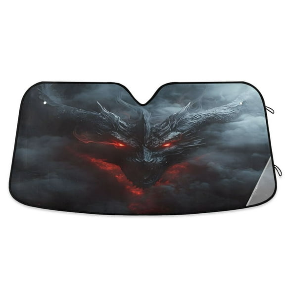 ALAZA Cool Dragon Pattern Windshield Sun Shade Car Foldable Visor Block UV Rays Protector 55"x27.6"