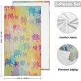 thumbnail image 2 of Dreamtimes Rainbow Gradient Elephant 2 pcs Hand Towels Set, Soft Lightweight Highly Absorbent Towel for Bathroom Toilet Kitchen Beach 28.3x14.4in, 2 of 7