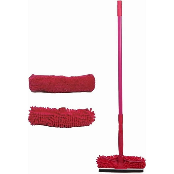 TidyUps Microfiber Window Cleaner with Dual Heads - Raspberry