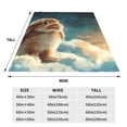thumbnail image 3 of Honeii Starry Sky Cloud Cute Rabbit Print Fleece Blanket - Throw Blanket for Bed, Sofa, Couch, Camping, and Travel , Microplush Ultra Soft Warm Blanket-, 3 of 7