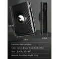 thumbnail image 4 of Airtag Wallet for Men, Mens Minimalist Smart Wallet for Air Tag RFID Blocking, Bifold Pop Up Aluminum Credit Card Case Holder 6+ Cards with ID Window, Gift for Men, Carbon Fiber, 4 of 7