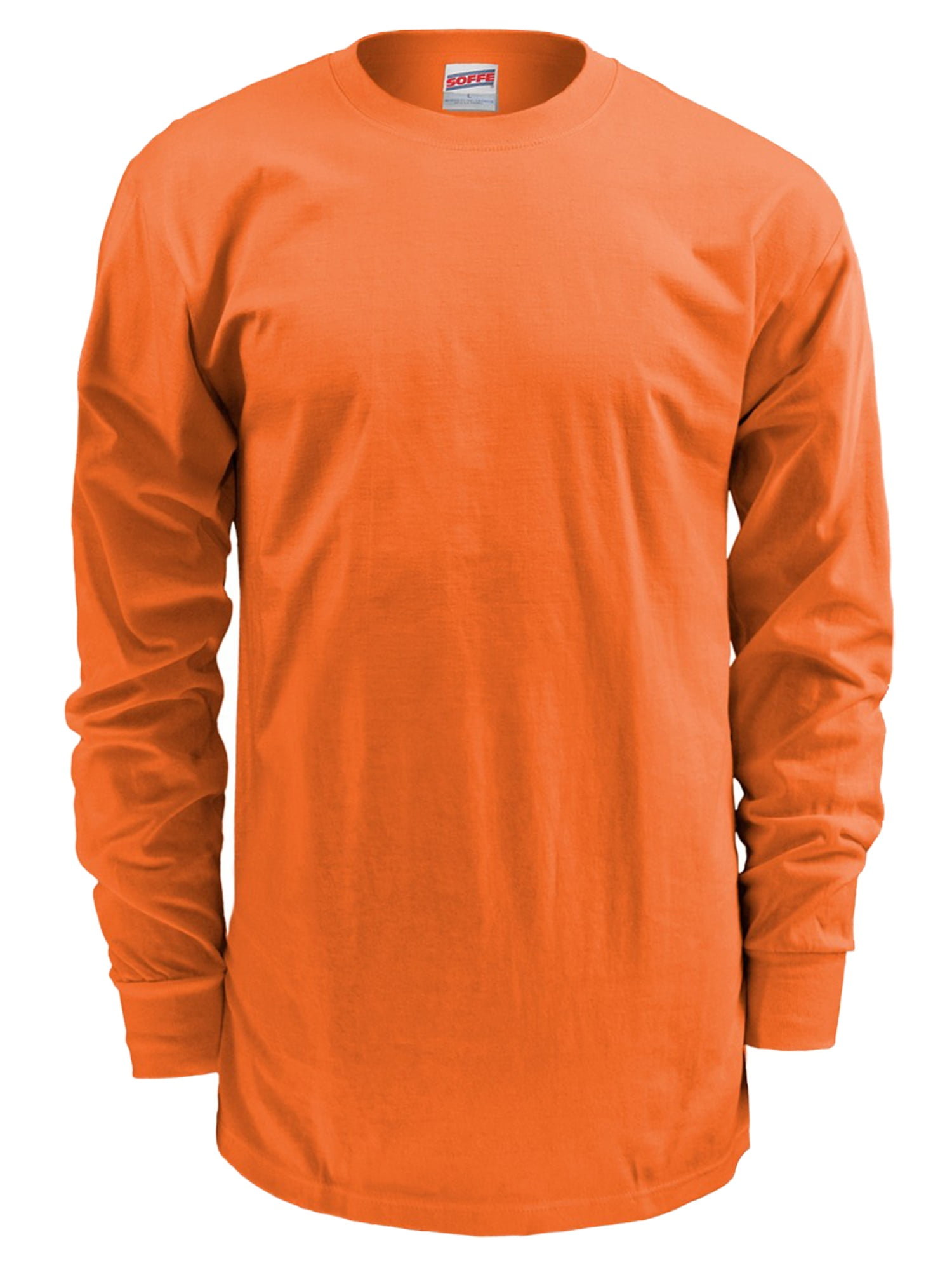 Soffe - Soffe Men's Midweight Cotton Long Sleeve T-Shirt - Walmart.com ...