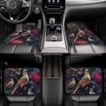 thumbnail image 6 of Sikiie Colorful Rose Bird Car Foot Mat Set of 4 Pieces Basics Universal Fit Rubber Carpet Floor Mats For Car SUV Van & Truck, 26.8"L x 17.3"W (Front), 13"L x 17.3"W(Rear), 6 of 6