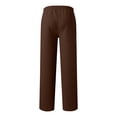 thumbnail image 5 of LNZGNM Men's Straight Leg Sweatpants Casual Elastic Drawstring Waist Open‑Hem Daily Workout Wear with Deep Side Pockets, Brown (XXL), 5 of 6