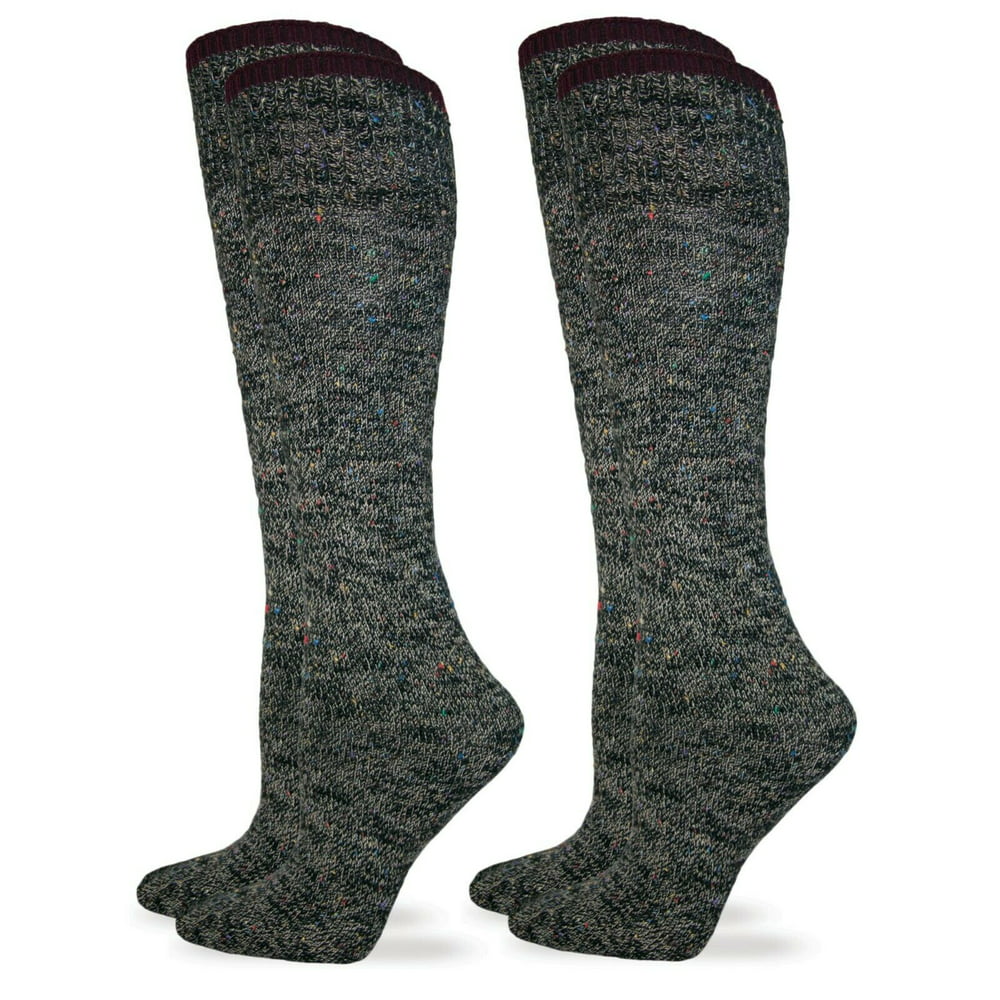 Wise Blend - Wise Blend Womens Socks, Wool Knit Marl Boot Knee High ...