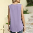 thumbnail image 4 of DxhmoneyHX Tank Tops for Women V Neck Loose Sleeveless Shirts Loose Fit Tunic Tees Causal Trendy Summer Beach Vacation Blouse, 4 of 6