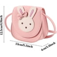 thumbnail image 2 of Bolso bandolera de un solo hombro para niñas, de piel sintética con diseño de conejo, bolso de mano para niñas (rosa), 2 of 5
