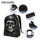 thumbnail image 5 of Easygdp Black White Hat Skull Mochila Versátil y Elegante: Comodidad, Almacenaje y Durabilidad para la Universidad, Trabajo, Viajes y Uso Diario, 5 of 8