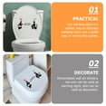 Dan 2 Sheets Warning Sign Toilet Seat Lid Stickers Bathroom Warning