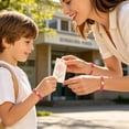 thumbnail image 5 of Parent Child Matching Heart Bracelets with Greeting Card, Rose Red Woven Wristband Set for First Day of School, 5 of 6