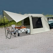 4.85*2.4*1.95m Modern Car Awning Outdoor Tent Car Tent Attachment for Camping Car Camping Tent with Separate Upward-Lifting Tailgate