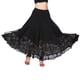 thumbnail image 1 of Traje De Danza Del Vientre Para Mujer, Larga De Para Danza, Maxi, Plisada De Gran Swing, Vestido Latino Negro Macarena vestido de la falda de la danza de salón, 1 of 8