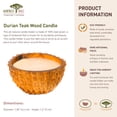 thumbnail image 6 of Durian Teak Wood Candle 2-Pack, 6 of 6