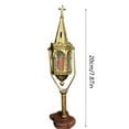 thumbnail image 3 of zhangmingg Antique Gothic Style Metal Candelabra Lamp for Home Altar Centerpiece, 3 of 7