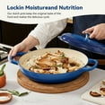 thumbnail image 6 of Daluvenix 3qt Enameled Cast Iron Braiser, Non Stick Enameled Cast Iron Skillet with Lid, Dutch Oven Skillet with lid  for Cooking & Stewing (Blue), 6 of 7