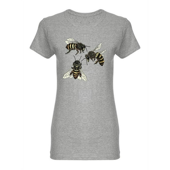 Group Of Three Bees T-Shirt Women -Image by Shutterstock, Female Large