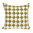 thumbnail image 2 of Nassau Collection Geometric Square Throw Pillow - 20" - Yellow and Teal Blue, 2 of 4