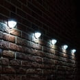 thumbnail image 4 of Bewildely Paquete de 2 luces de valla de jardín con energía solar 1,2 W Sensor exterior LED escalera lámpara montada en la pared iluminación de camino Iluminación y accesorios No.02 Bewildely HA011191-02B, 4 of 6