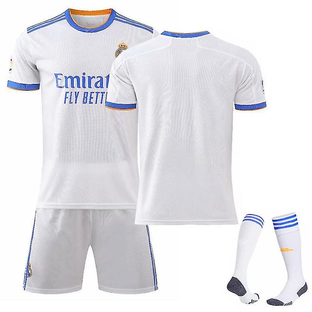 Temporada 2021-2022 Real Madrid CF Fútbol Camisetas Shorts Jersey Set LingWen 8390612300127