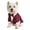 Wine, variant on HQREA Small Dog Suit Doggy Tux for Puppy Formal Outfits for Small Dogs Tuxedo Shirt for Doggie