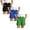 Blue 1PCS & Black 1PCS & Green 1PCS, variant on XEGLSBU 3 Pack Girl's Casual Shorts with Pockets Solid Color Bottom Soft Comfortable Elastic Waist Summer Playwear Size 14-15 Years