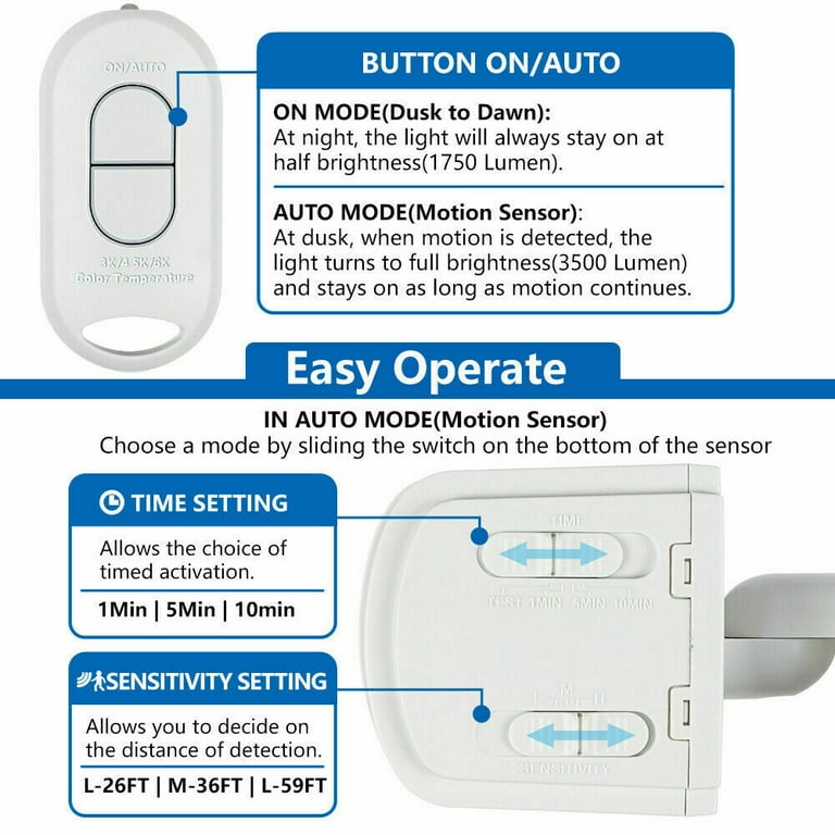 Ameritop motion deals sensor light manual