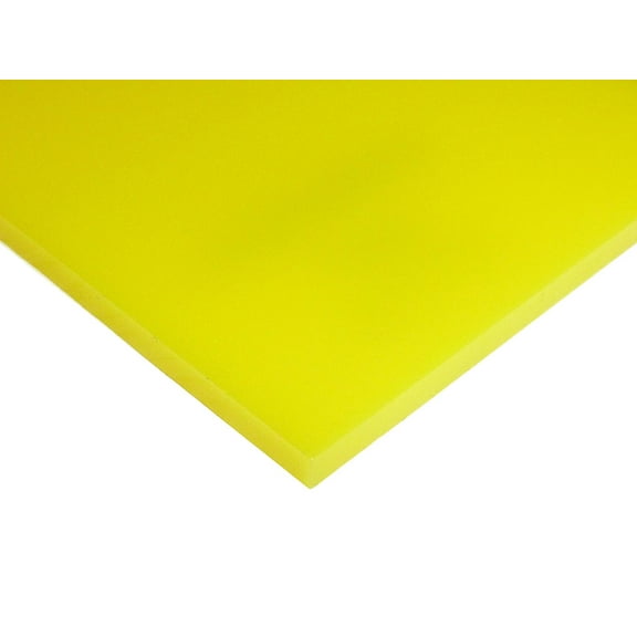 1/8" (3mm) Solid Yellow Acrylic Plexiglass Sheet 24"x12" Cast (0.118") Thick Nominal Size AZM