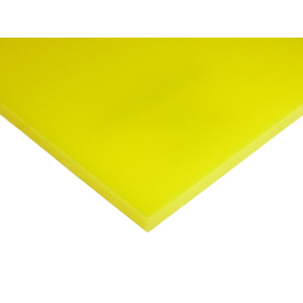 1/8" (3mm) Solid Yellow Acrylic Plexiglass Sheet 24"x12" Cast (0.118