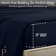 thumbnail image 3 of Truck Size 42" X 80" | 600-TC Egyptian Cotton Sheet Set 12 inch Deep Pockets - Made for RV - Navy Blue Color, 3 of 7