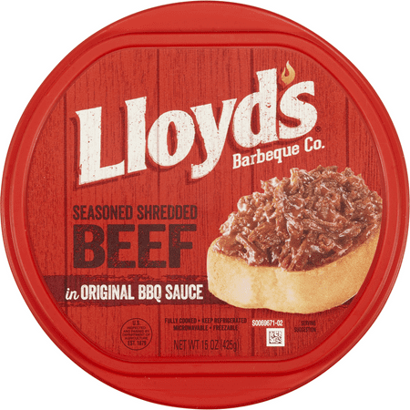 LLOYDS Seasoned and Shredded Beef in Original BBQ Sauce, 15 oz