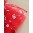 thumbnail image 6 of Wassery Baby Girls Christmas Clothes Infant Girls Romper Dress Newborn Girls Short Sleeve Snowflake Print Tulle Romper + Headband, 6 of 7
