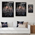 thumbnail image 4 of Designart "Chandelier euphony In Contrasts II" Glam Print on Natural Pine Wood, 4 of 5