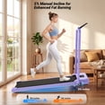 thumbnail image 4 of Kismom Walking Pad with Handle Bar & 8% Manual Incline, 2.5HP 2-in-1 Under Desk Treadmill for Home Office, 300 lb Capacity Portable Folding Treadmill with Remote Control & LED Display, 4 of 6